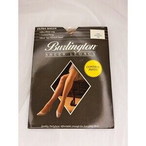 Burlington NOS Vtg Pantyhose Ultra Sheer Legacy Long Wild Rice T89 Control Panty